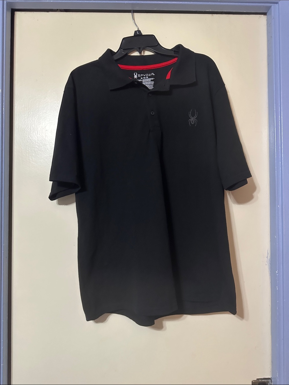 Spyder Black Polo with Subtle Logo